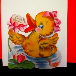 Adorable VINTAGE. 1945 Hall Bros (now HALLMARK) Easter card